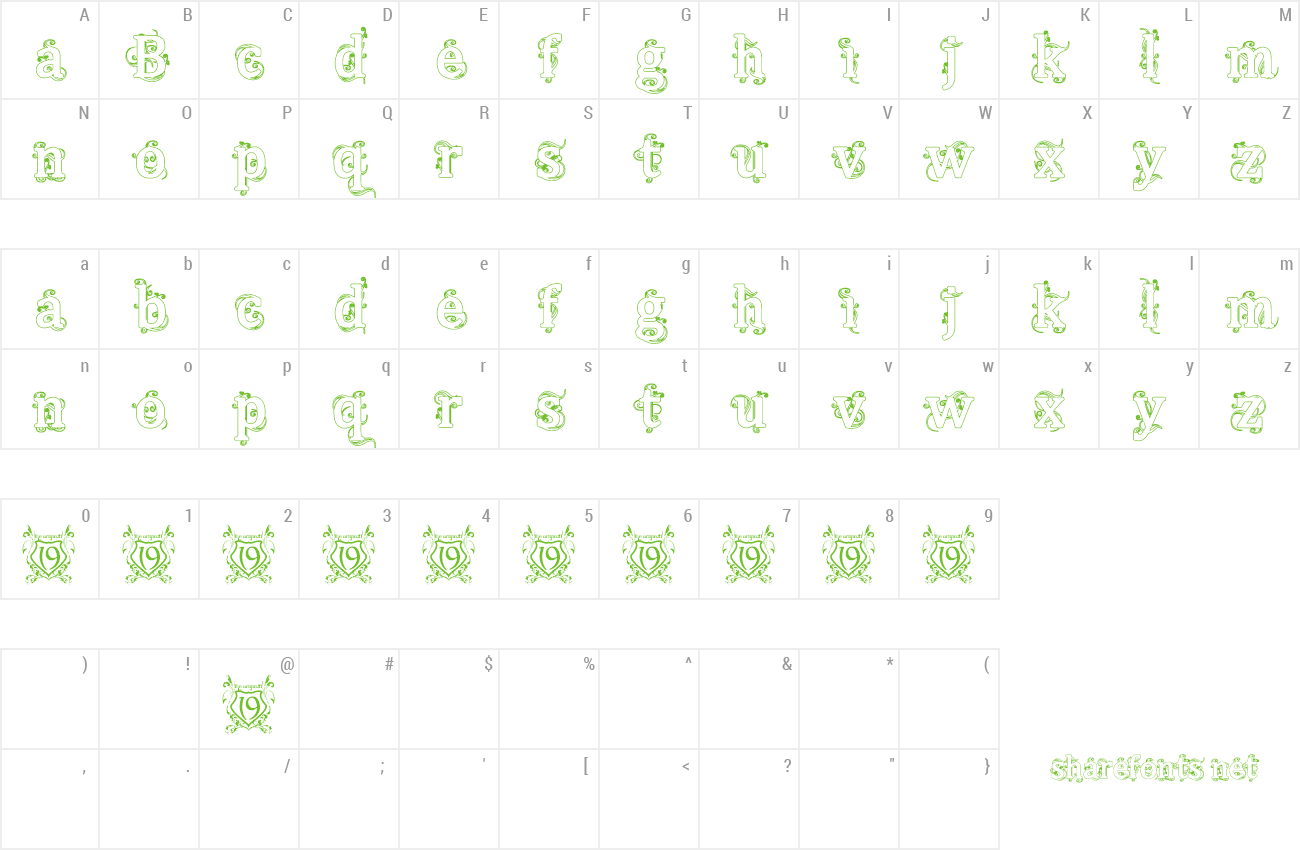 Font Beauregard preview